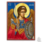 Archangel Michael with sword handmade Byzantine icon, symbolizing divine protection, justice, and spiritual warfare