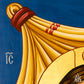 Close detail of brushwork and cloth representation in Christ Holy Mandylion acheiropoietos Byzantine icon, highlighting traditional egg tempera technique
