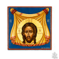 Christ Holy Mandylion acheiropoietos handmade Byzantine icon, depicting the miraculous image of Christ not made by human hands