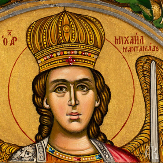 Archangel Michael of Mandamados – Handmade Byzantine Icon